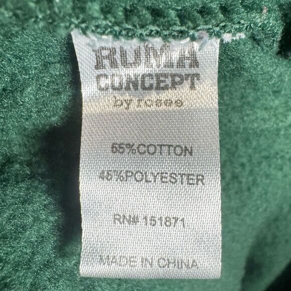 Green lace up front love print hooded sweatshirt size small - Picture 7 of 7